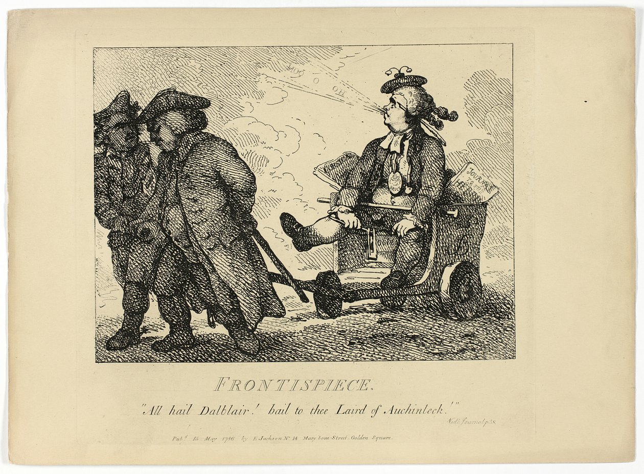 Viaje de Boswell por las Hébridas: Frontispiece de Thomas Rowlandson