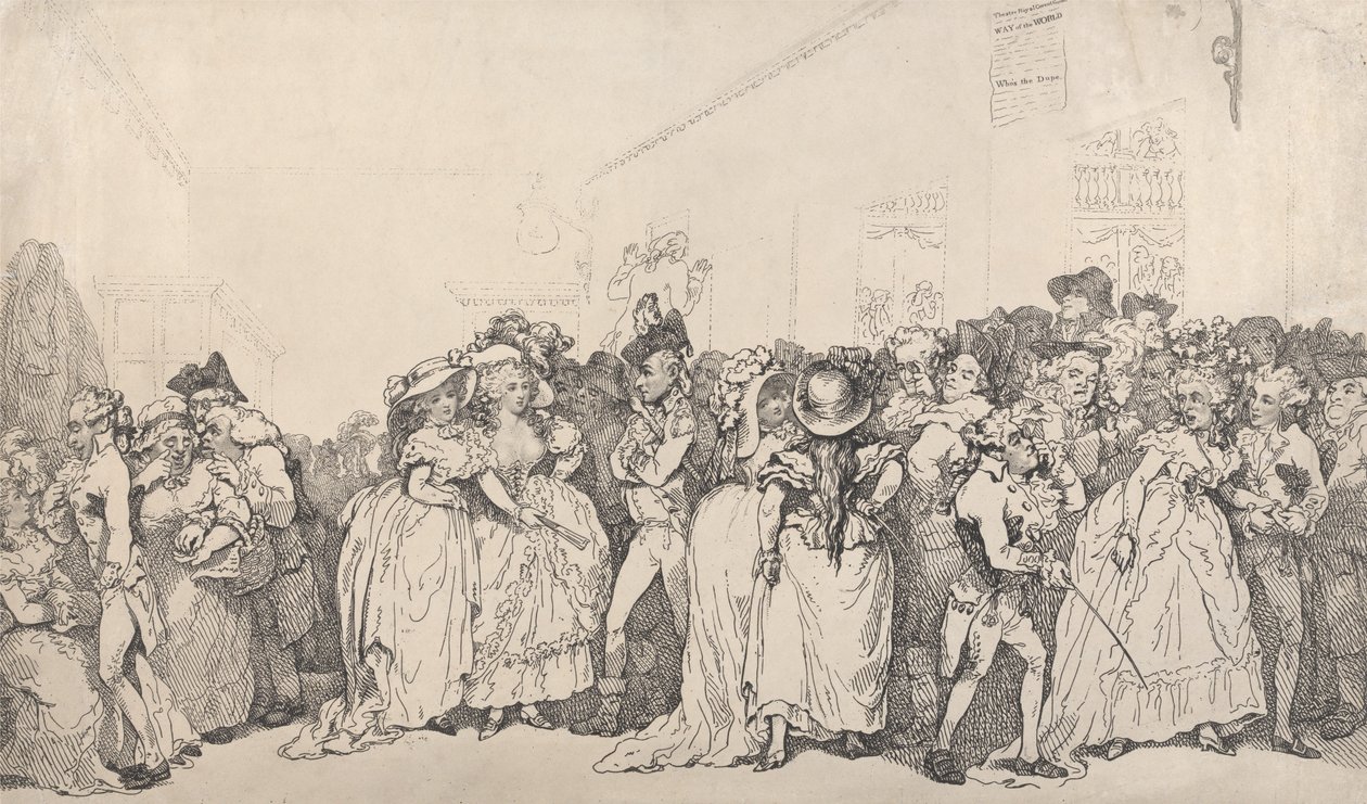 Tumbonas para el vestíbulo de Box de Thomas Rowlandson