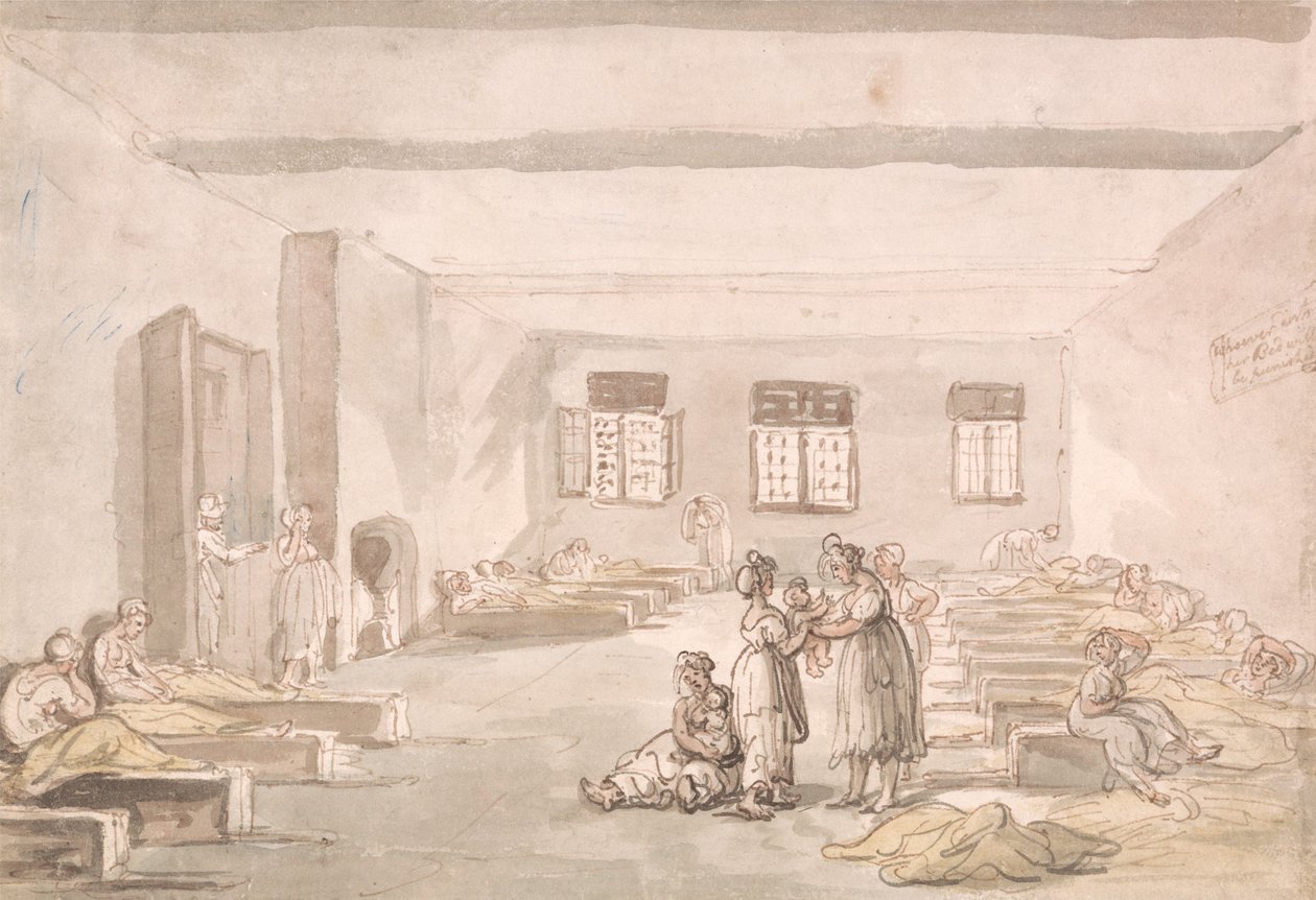 Bridewell, la sala de paso, casa de corrección de Thomas Rowlandson