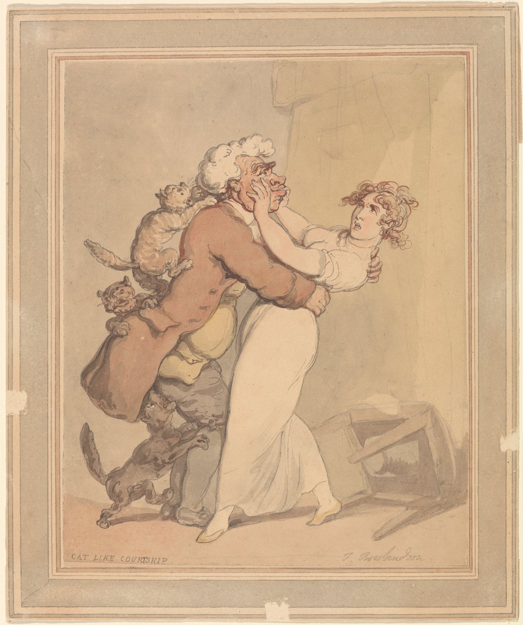 Cortejo felino de Thomas Rowlandson