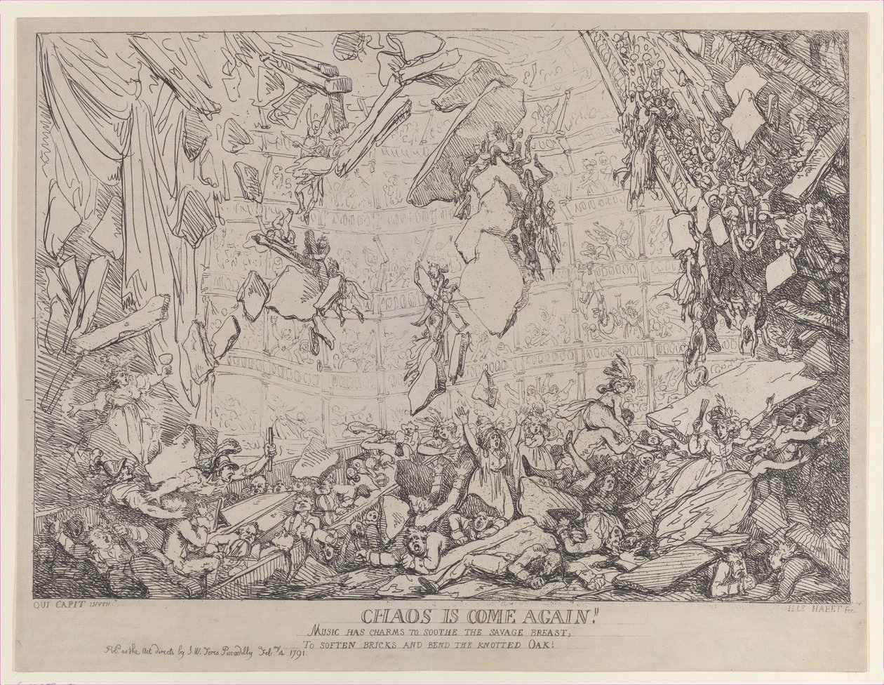 ¡El caos ha vuelto!, 4 de febrero de 1791 de Thomas Rowlandson