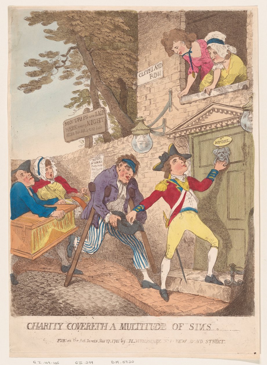 La caridad cubre multitud de pecados, 27 de noviembre de 1781 de Thomas Rowlandson