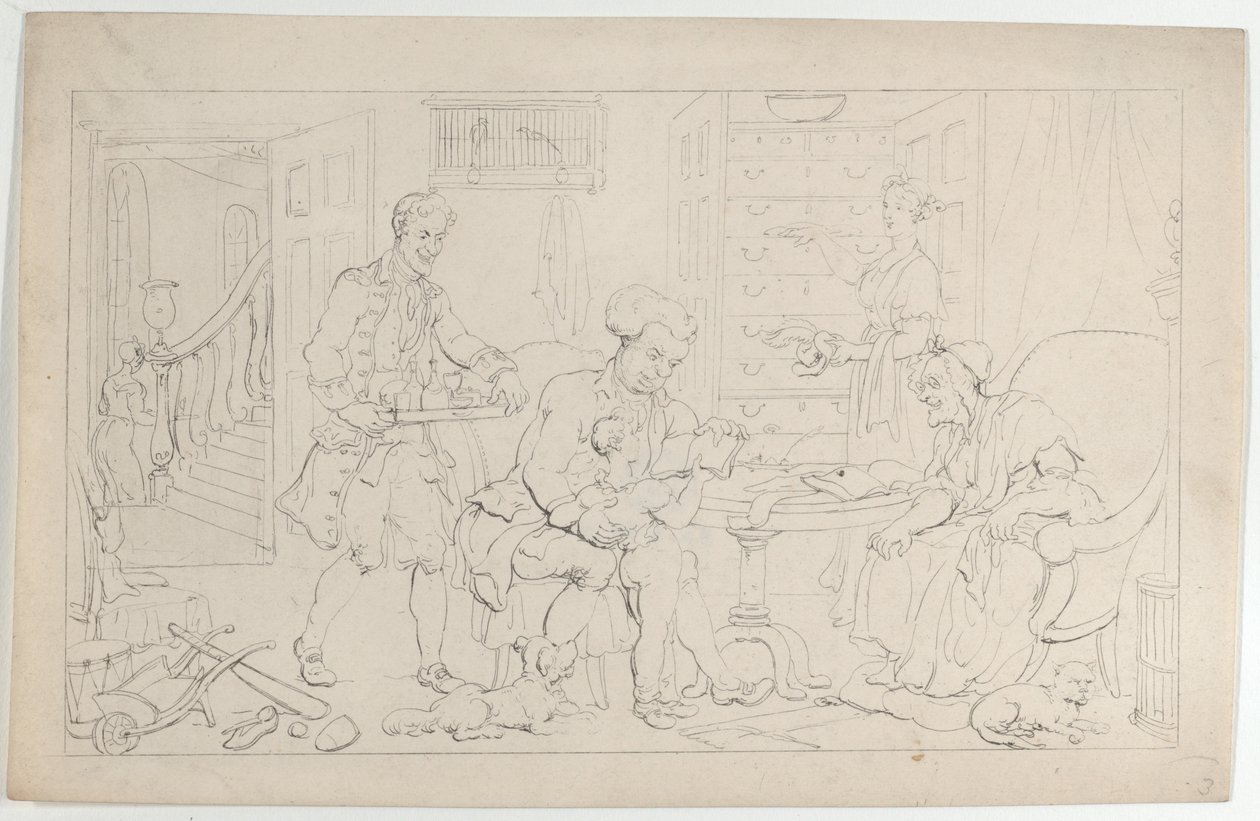 Infancia: El Primer Tutor, de La Danza de la Vida, 1 de septiembre de 1817 de Thomas Rowlandson