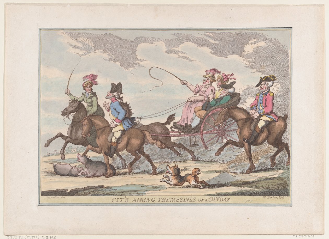 Ciudadanos aireándose un domingo, 1799 de Thomas Rowlandson