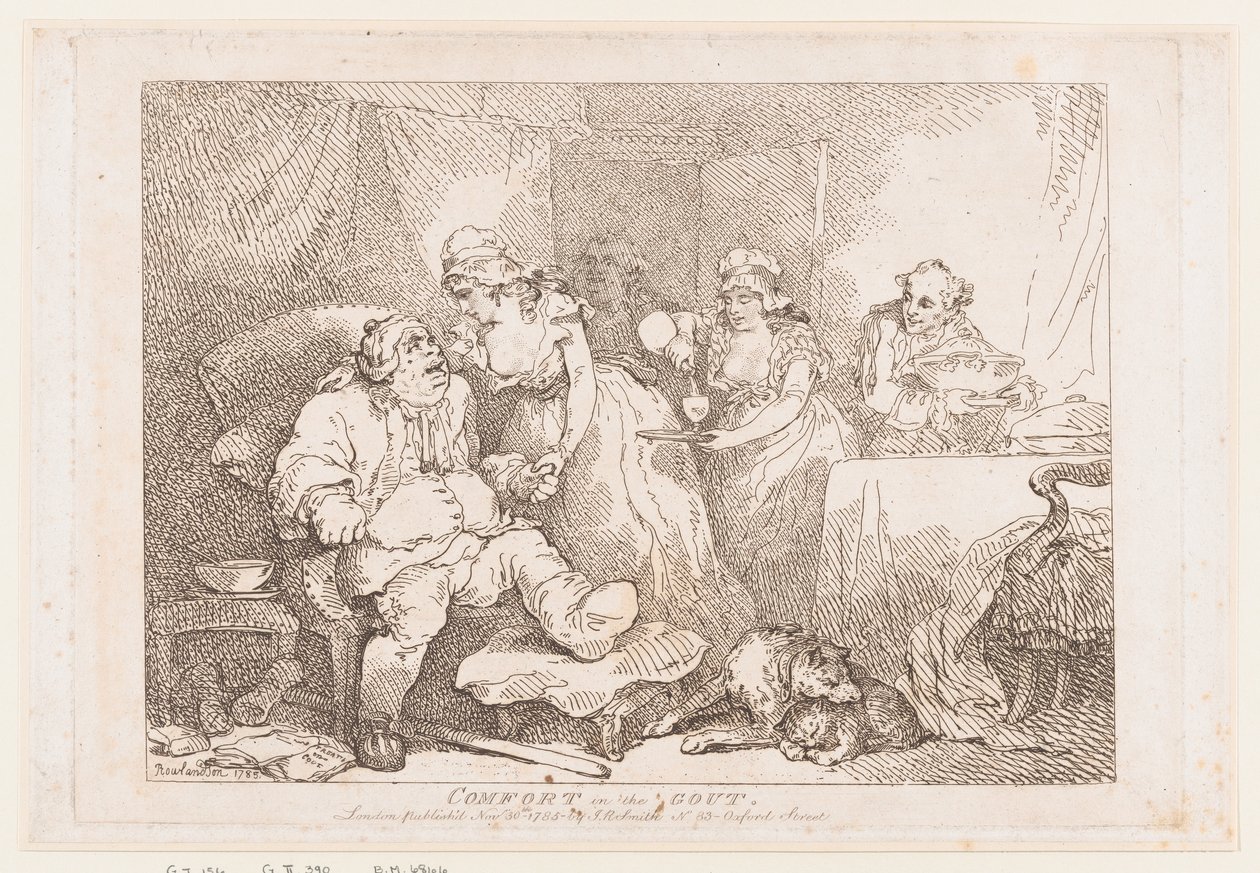 Alivio de la gota de Thomas Rowlandson