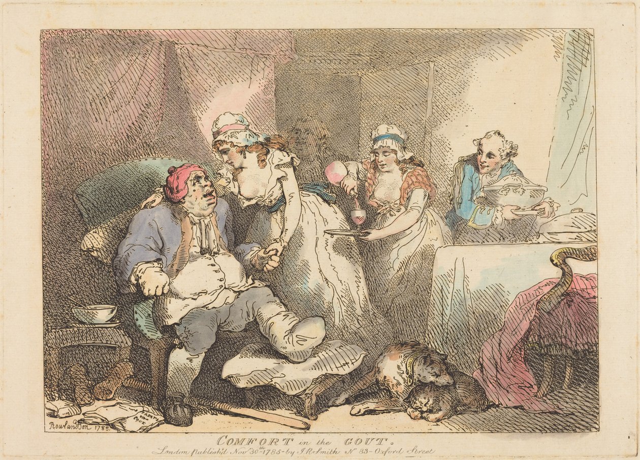 Alivio de la gota de Thomas Rowlandson