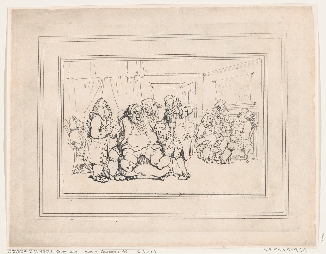Las delicias del baño, lámina 1 de Thomas Rowlandson