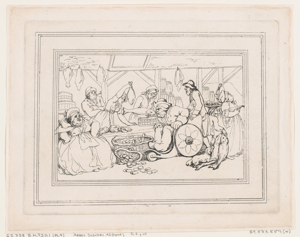 Las delicias del baño, lámina 4 de Thomas Rowlandson
