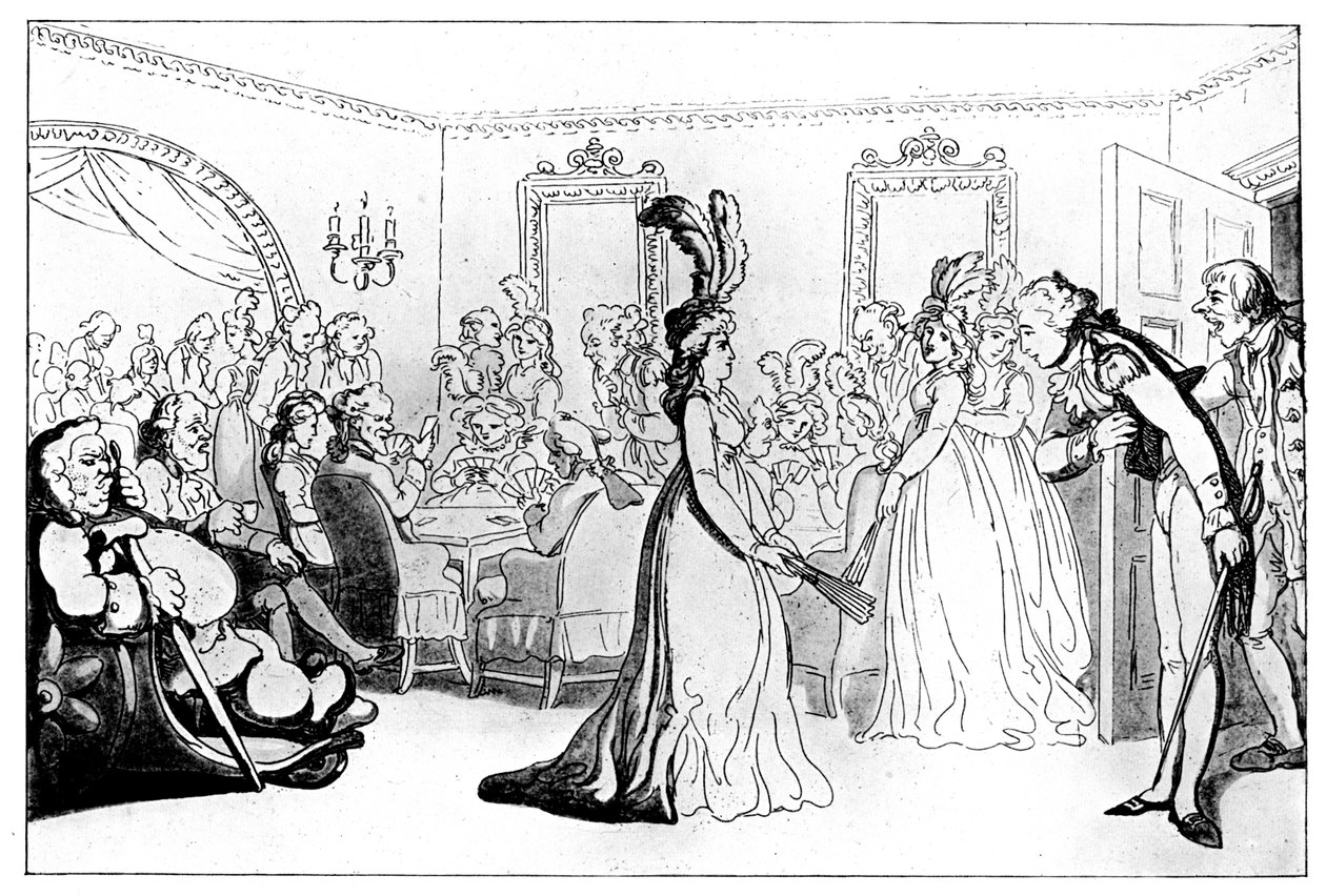 Comodidades de Bath: Los Juegos, o Asamblea con Jugadores de Cartas, 1798 de Thomas Rowlandson