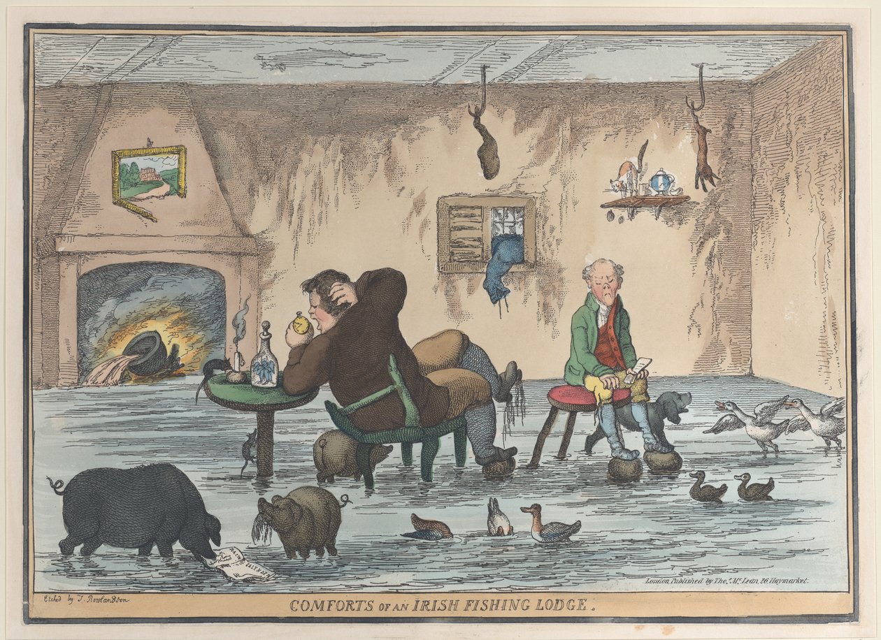Comodidades de una cabaña de pesca irlandesa de Thomas Rowlandson
