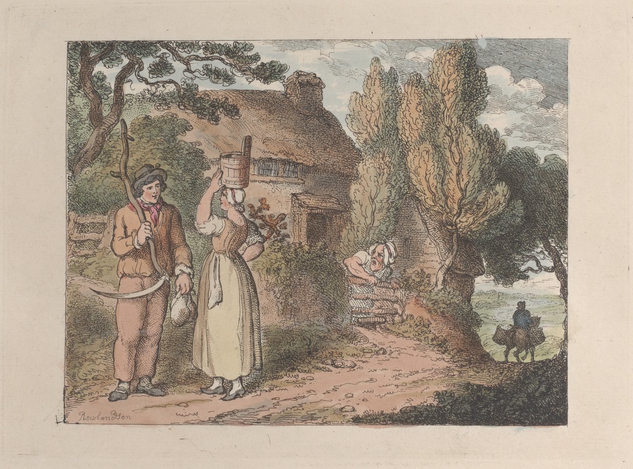 Cornualles, un supervisor, de Vistas en Cornualles, 1812 de Thomas Rowlandson