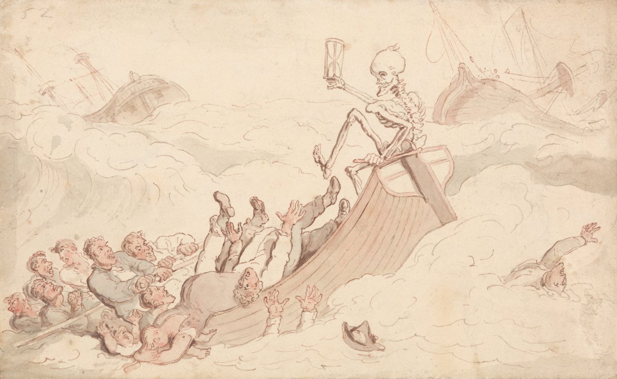 La muerte se convirtió en piloto de Thomas Rowlandson
