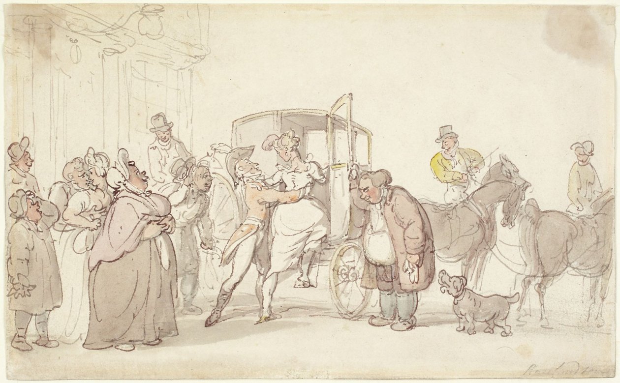 Escena de despedida de Thomas Rowlandson