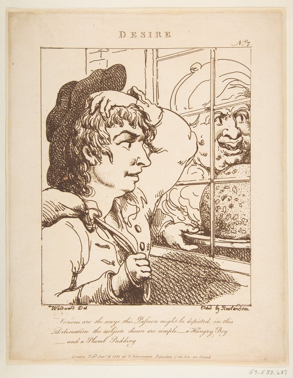 Desire Le Brun Travestido, o Caricaturas de las Pasiones de Thomas Rowlandson