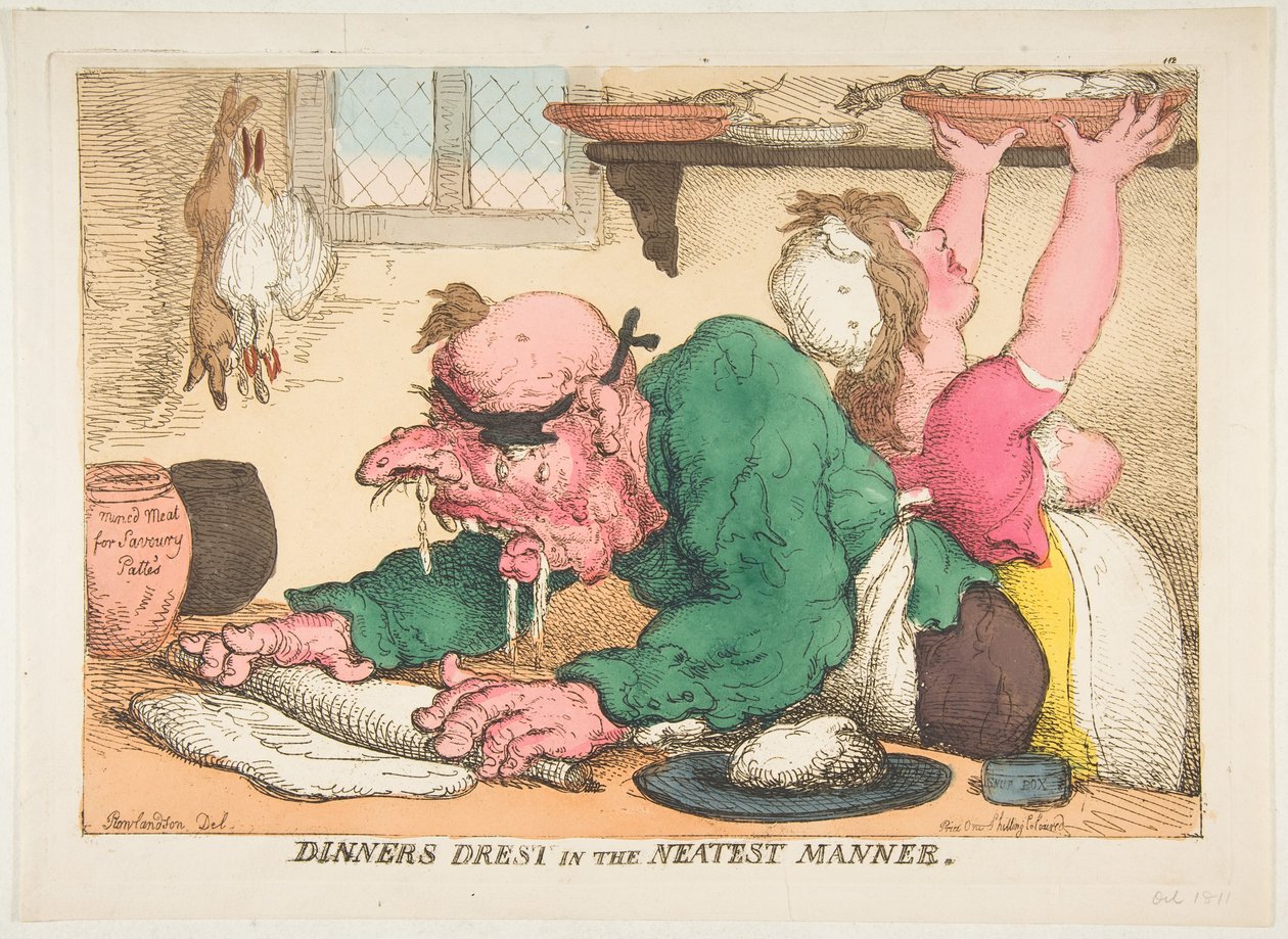 Cenas servidas de la manera más ordenada de Thomas Rowlandson