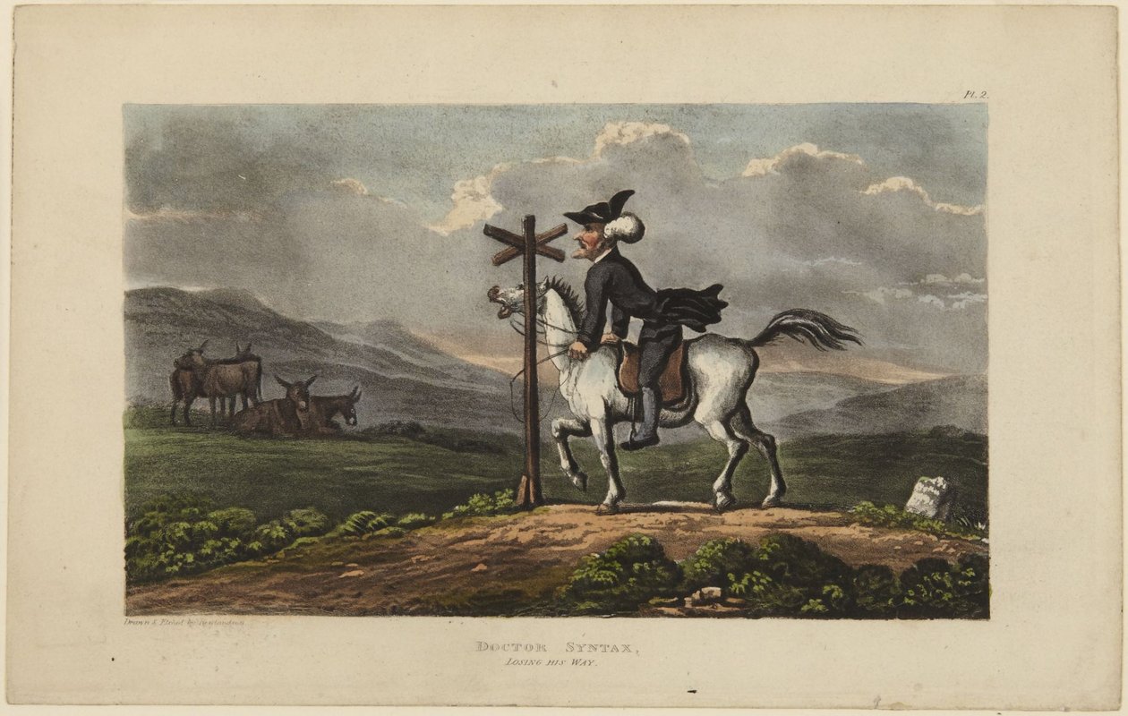 Doctor Syntax: Perdido de Thomas Rowlandson