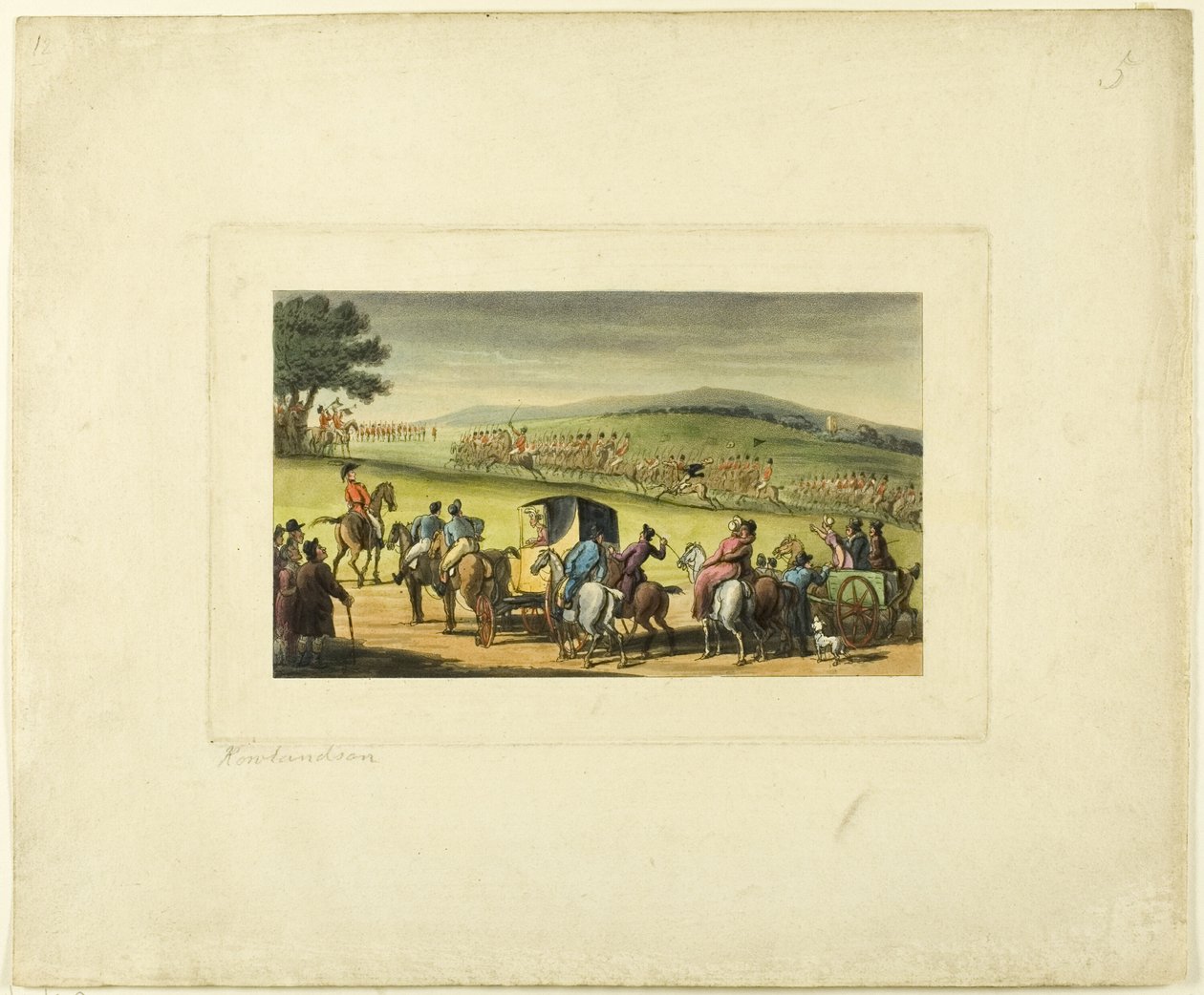 El Dr. Syntax en una revisión, de El Tour del Dr. Syntax de Thomas Rowlandson