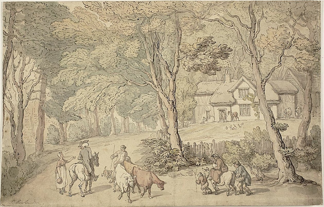 Doctor Syntax en el camino de Thomas Rowlandson