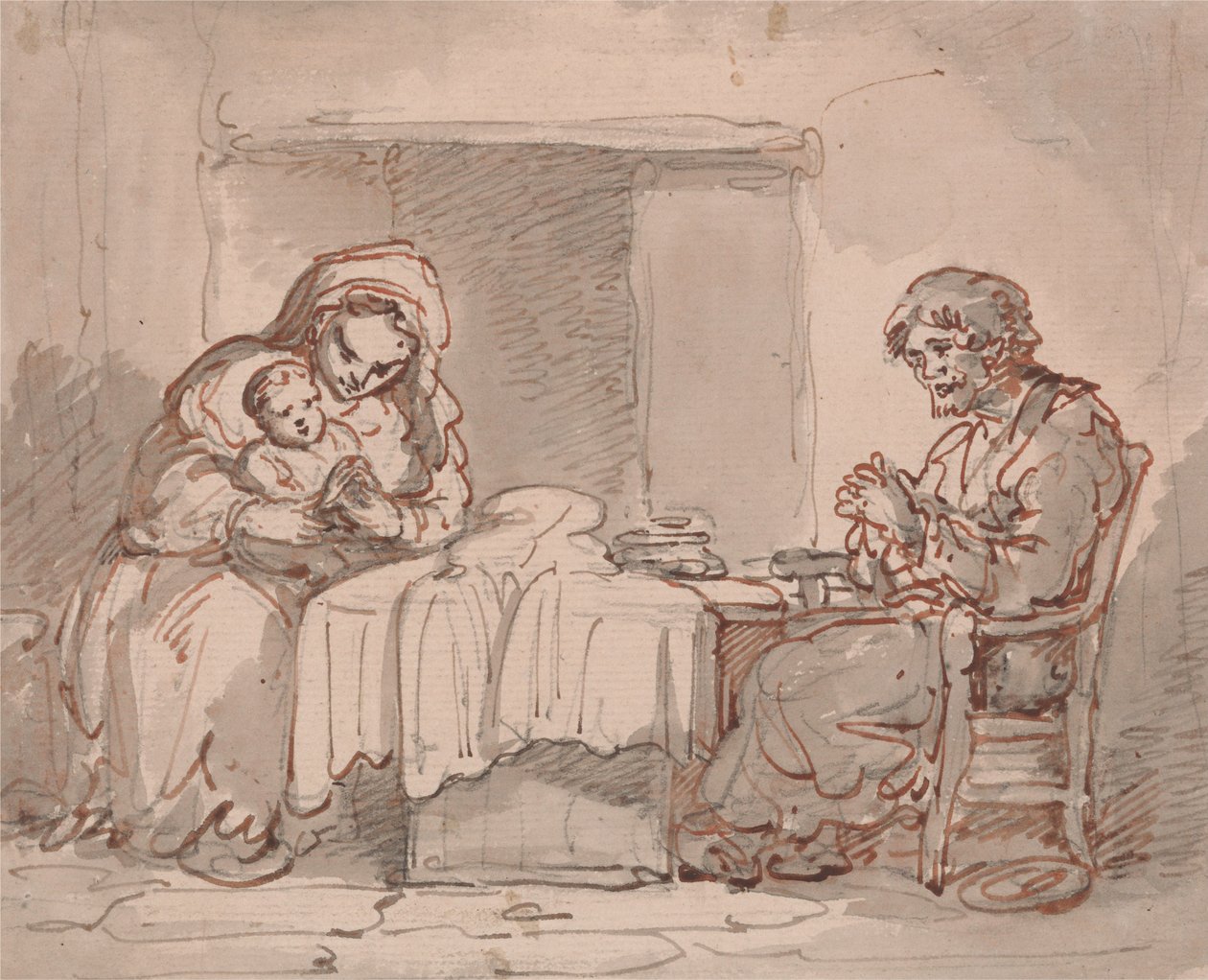 Interior doméstico de Thomas Rowlandson