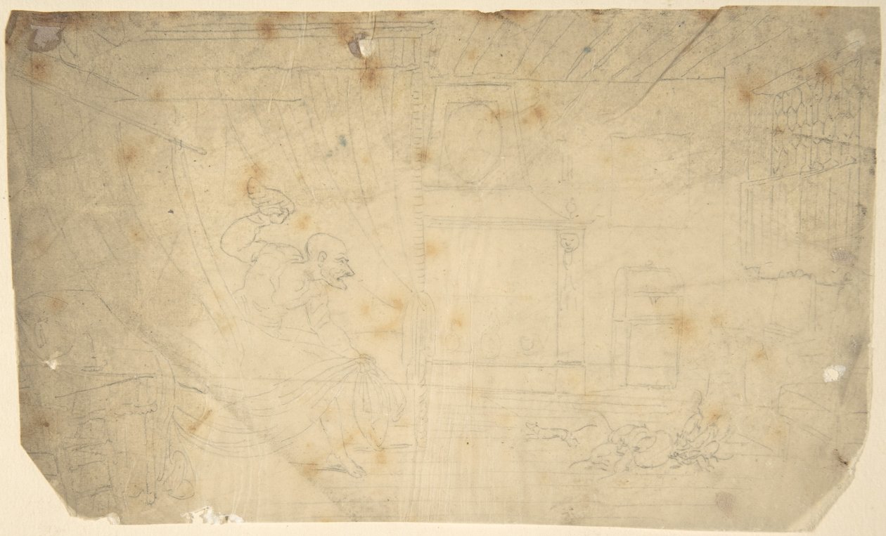 El Dr. Syntax pierde su peluca de Thomas Rowlandson