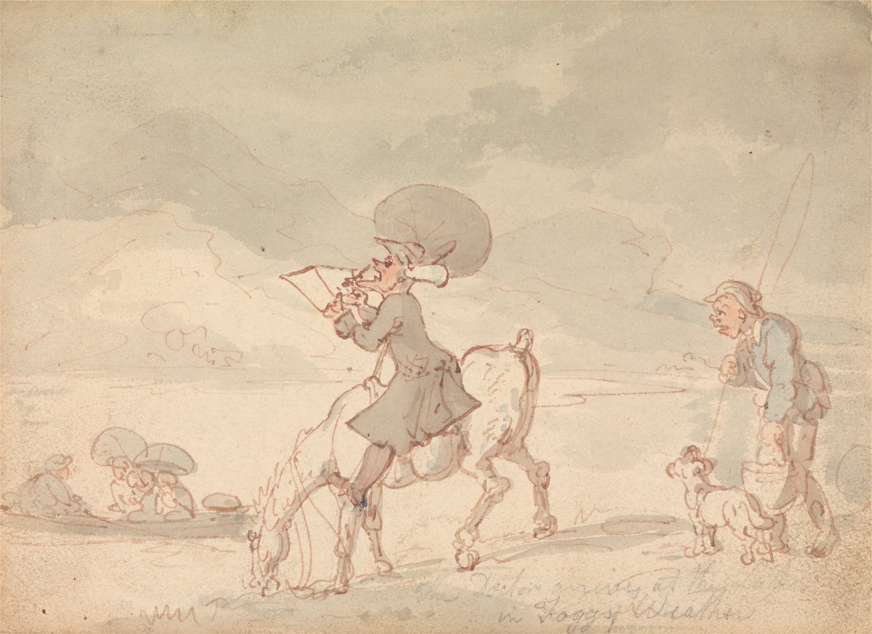 El Dr. Syntax dibujando el lago de Thomas Rowlandson