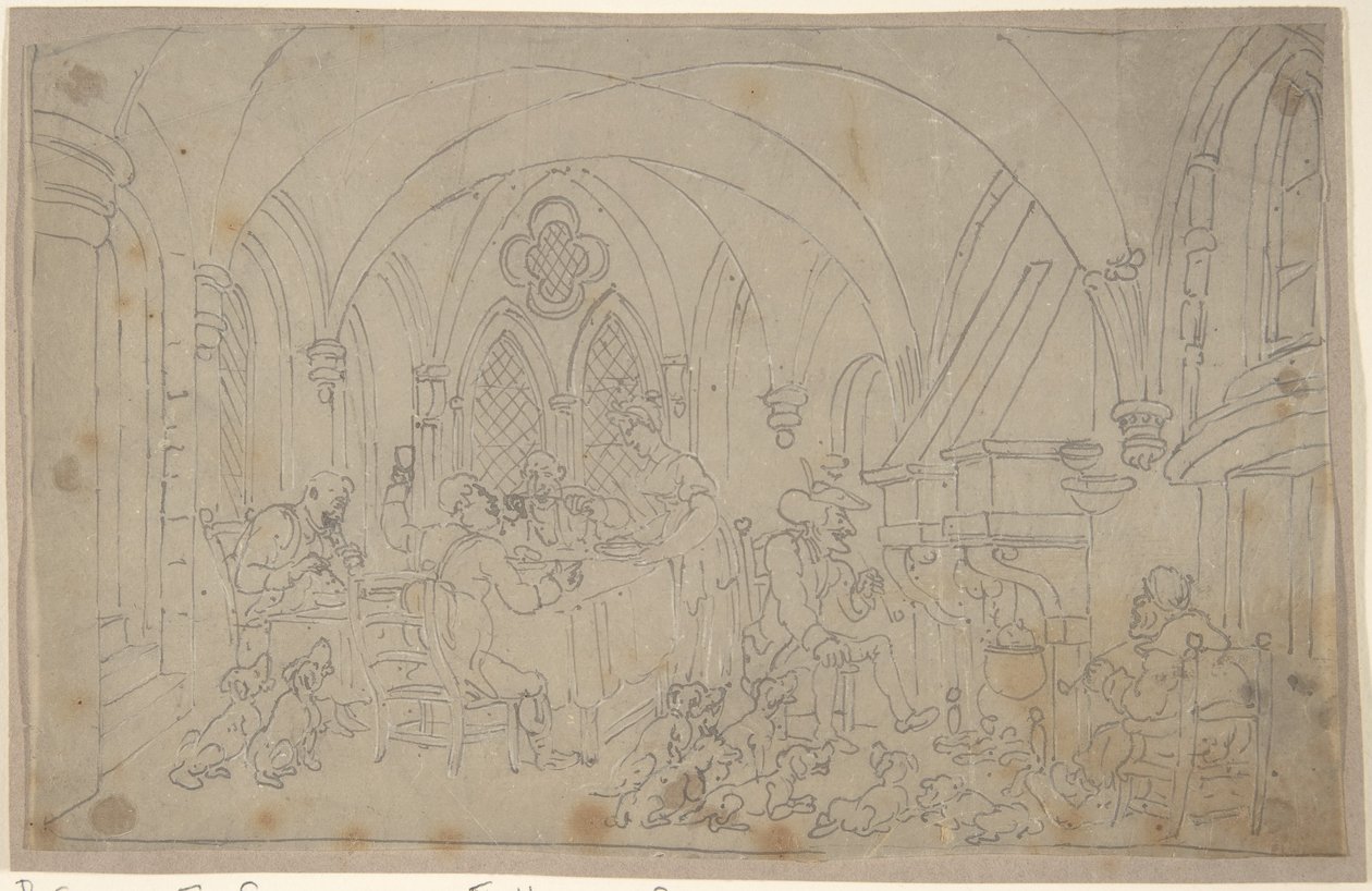El Dr. Syntax y los cazadores de zorros jubilados de Thomas Rowlandson