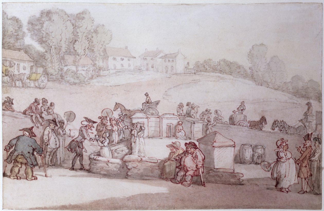 Dr. Syntax en el Spa de Harrogate de Thomas Rowlandson