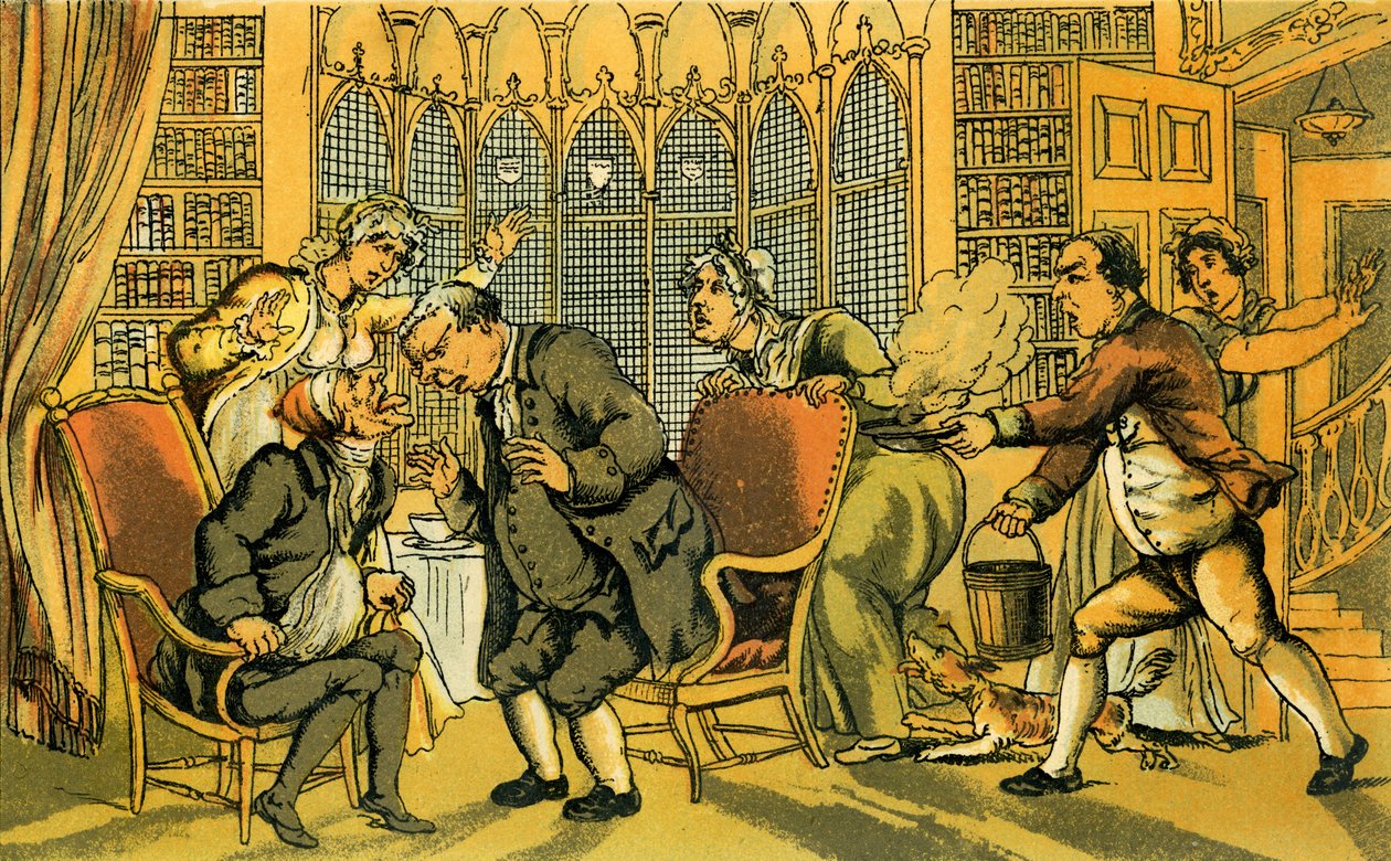 El Dr. Syntax en peligro de Thomas Rowlandson