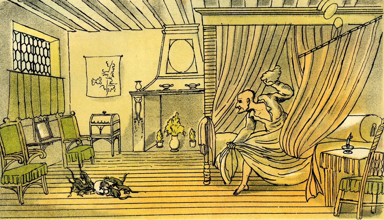 Dr. Syntax pierde su peluca de Thomas Rowlandson