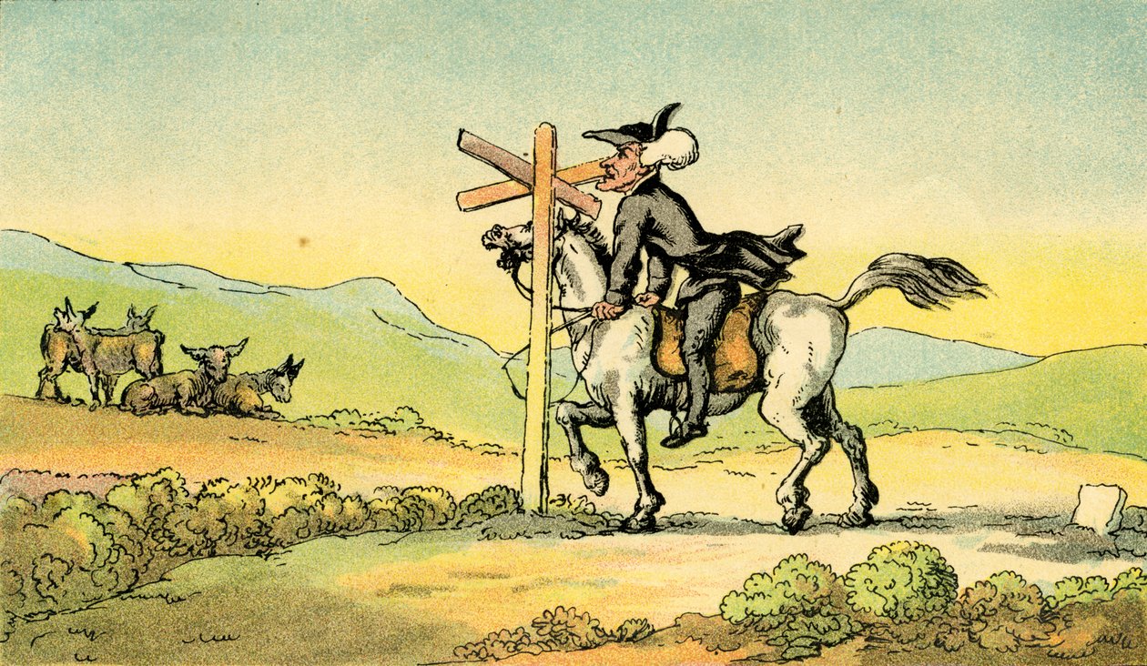 El Dr. Syntax perdiendo su camino de Thomas Rowlandson