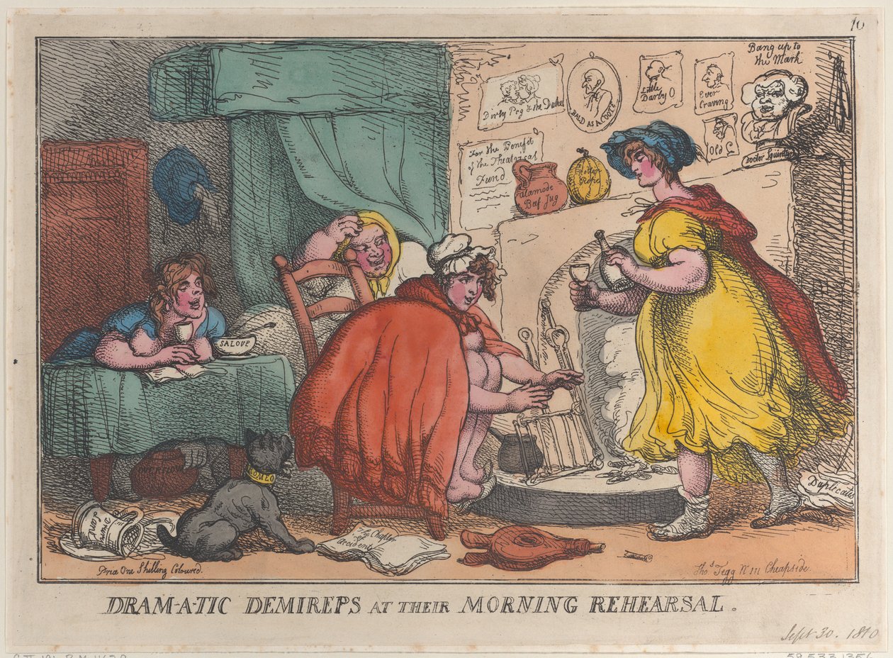 Ensayo matutino de las demireps dramáticas, 30 de septiembre de 1810 de Thomas Rowlandson