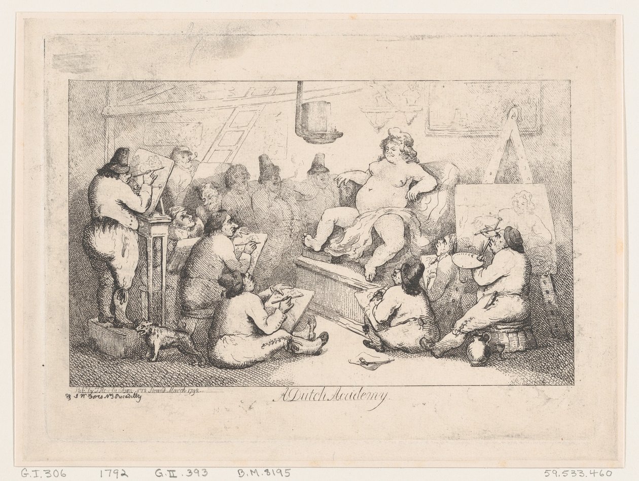Academia Holandesa, marzo de 1792 de Thomas Rowlandson