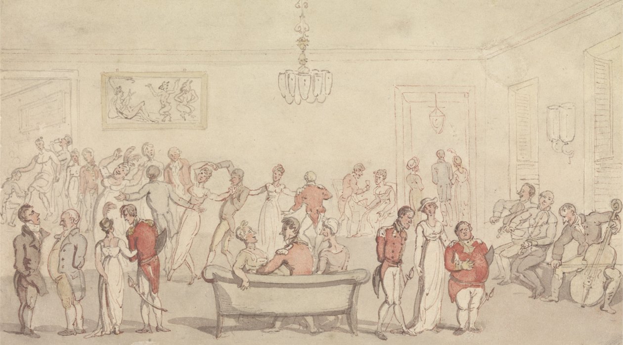 Baile de salón elegante de Thomas Rowlandson