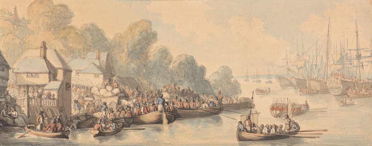Embarque en Southampton, 20 de junio de 1794 de Thomas Rowlandson