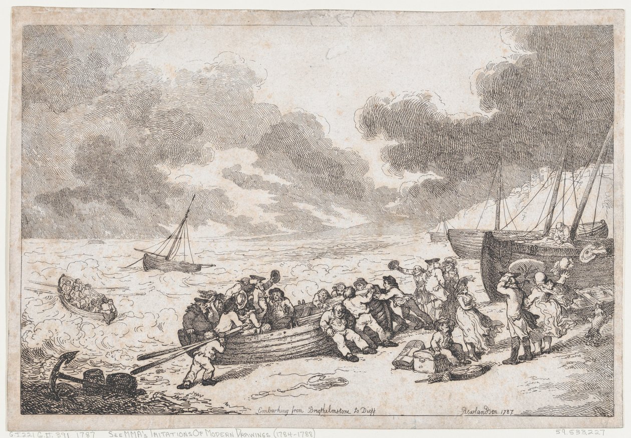 Embarque desde Brighthelmstone con destino a Diepp[e] de Thomas Rowlandson