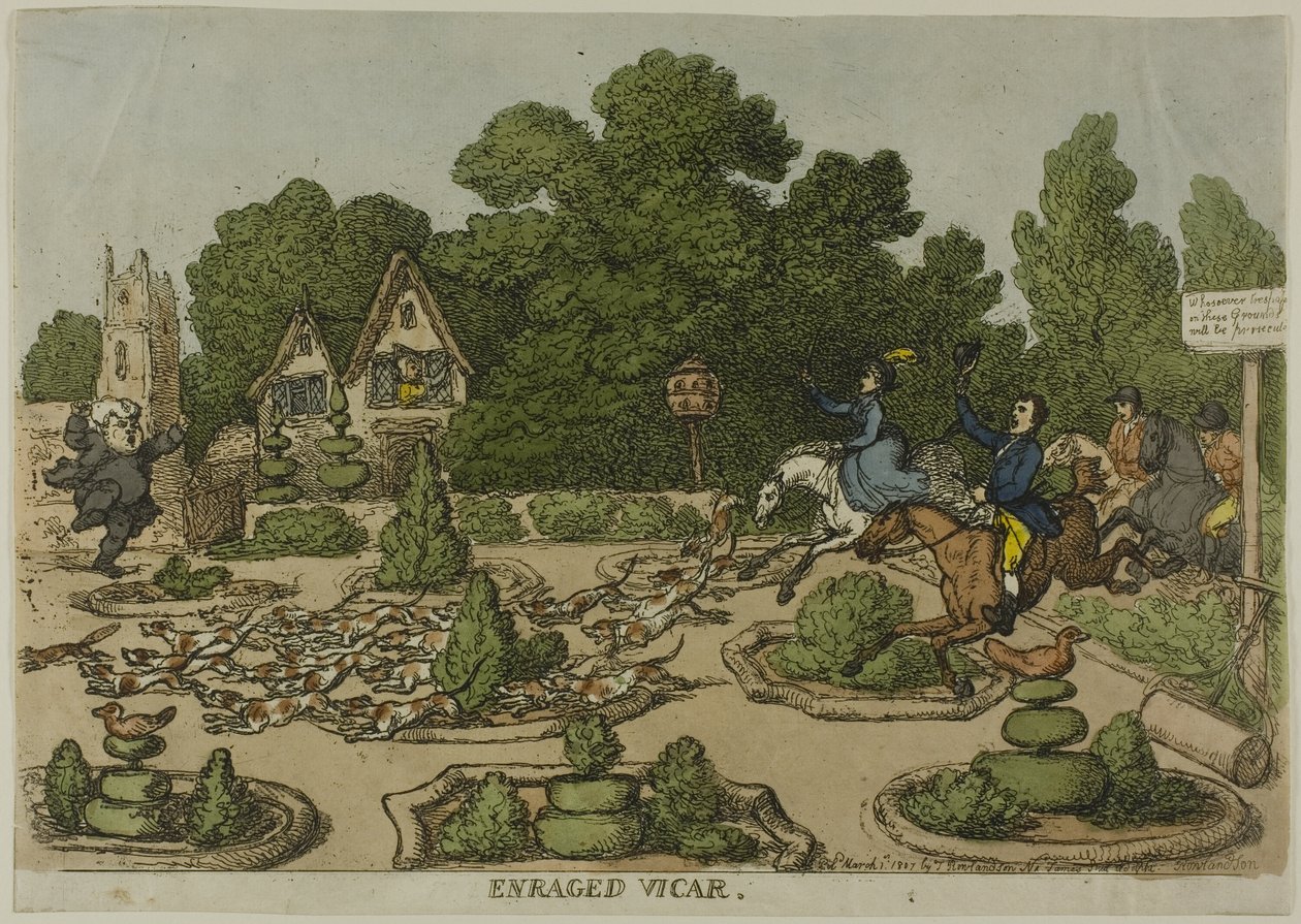 Vicario Enfurecido, de Miserias de la Vida Humana de Thomas Rowlandson