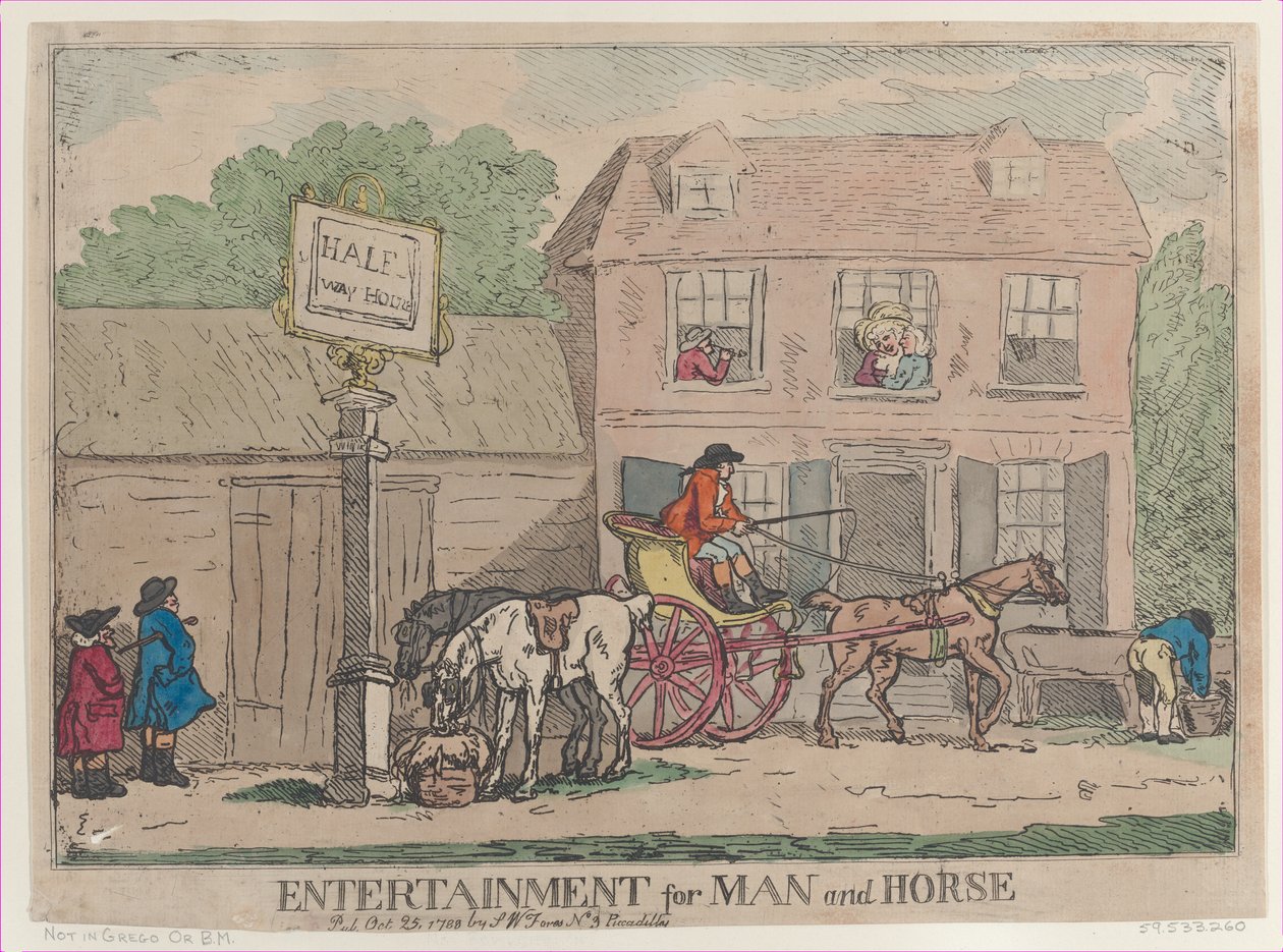 Entretenimiento para Hombre y Caballo, 25 de octubre de 1788 de Thomas Rowlandson