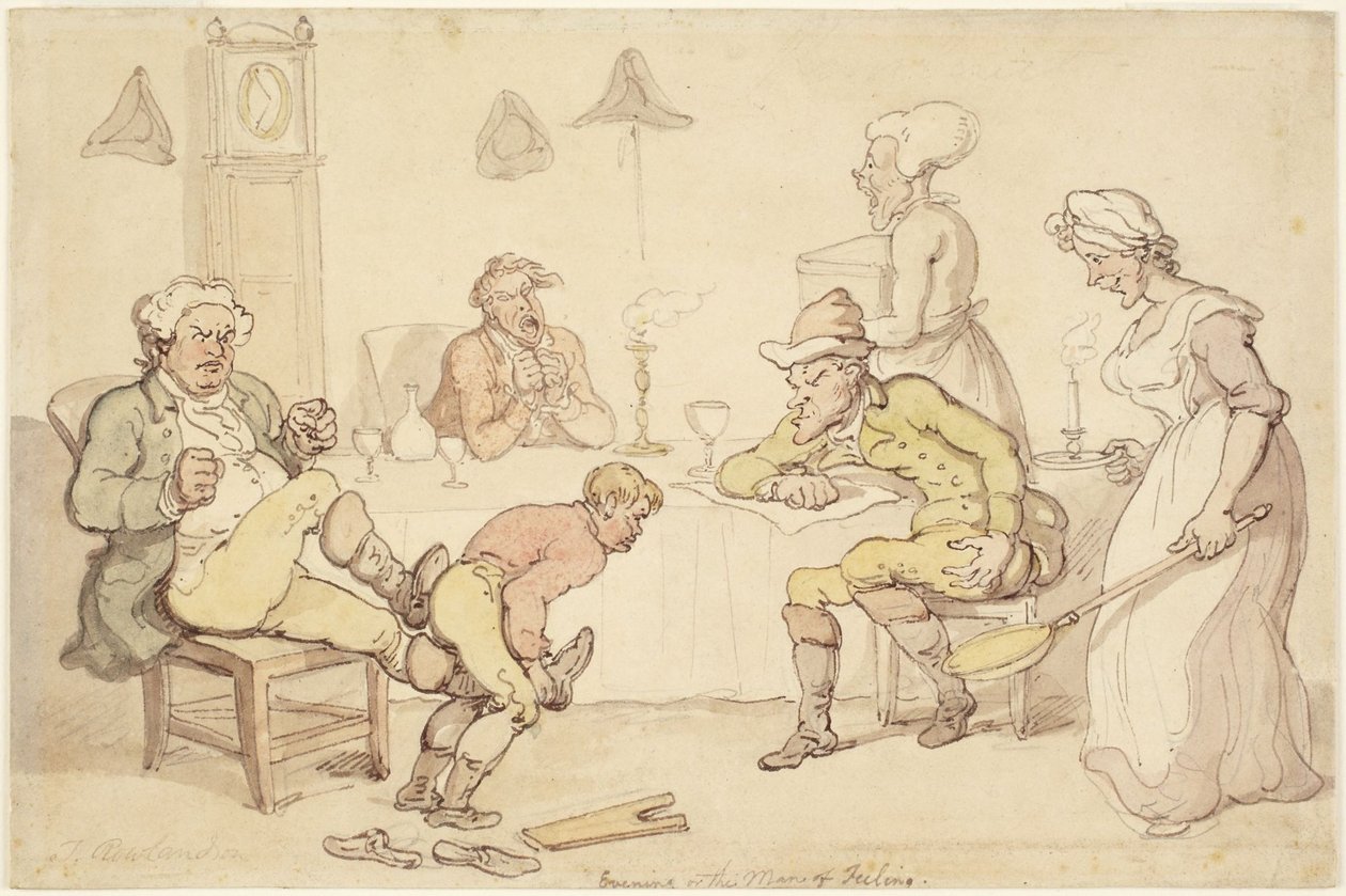 «La noche» o «El hombre sensible» de Thomas Rowlandson