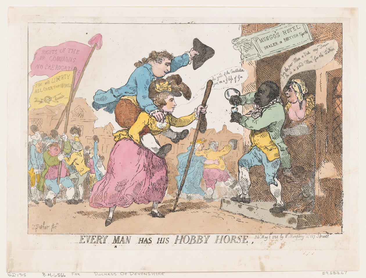 Cada hombre tiene su caballo de batalla de Thomas Rowlandson