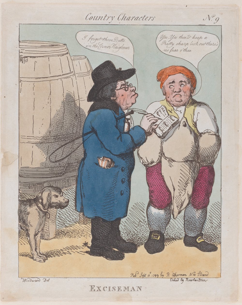 Exciseman, 10 de septiembre de 1799 de Thomas Rowlandson