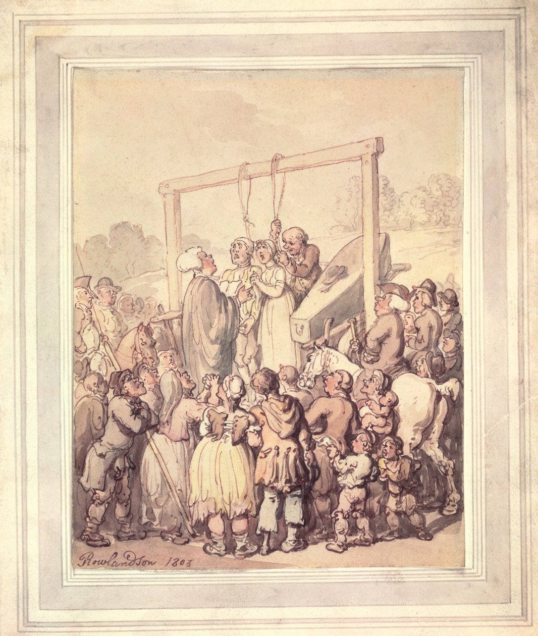 Ejecución en Tyburn, 1803 de Thomas Rowlandson