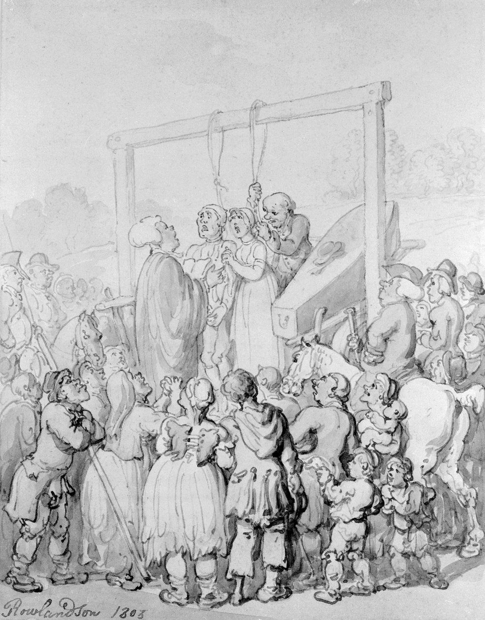 Ejecución en Tyburn, 1803 de Thomas Rowlandson