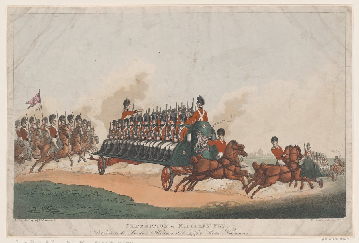 Expedición, o Mosca Militar, 16 de mayo de 1798 de Thomas Rowlandson