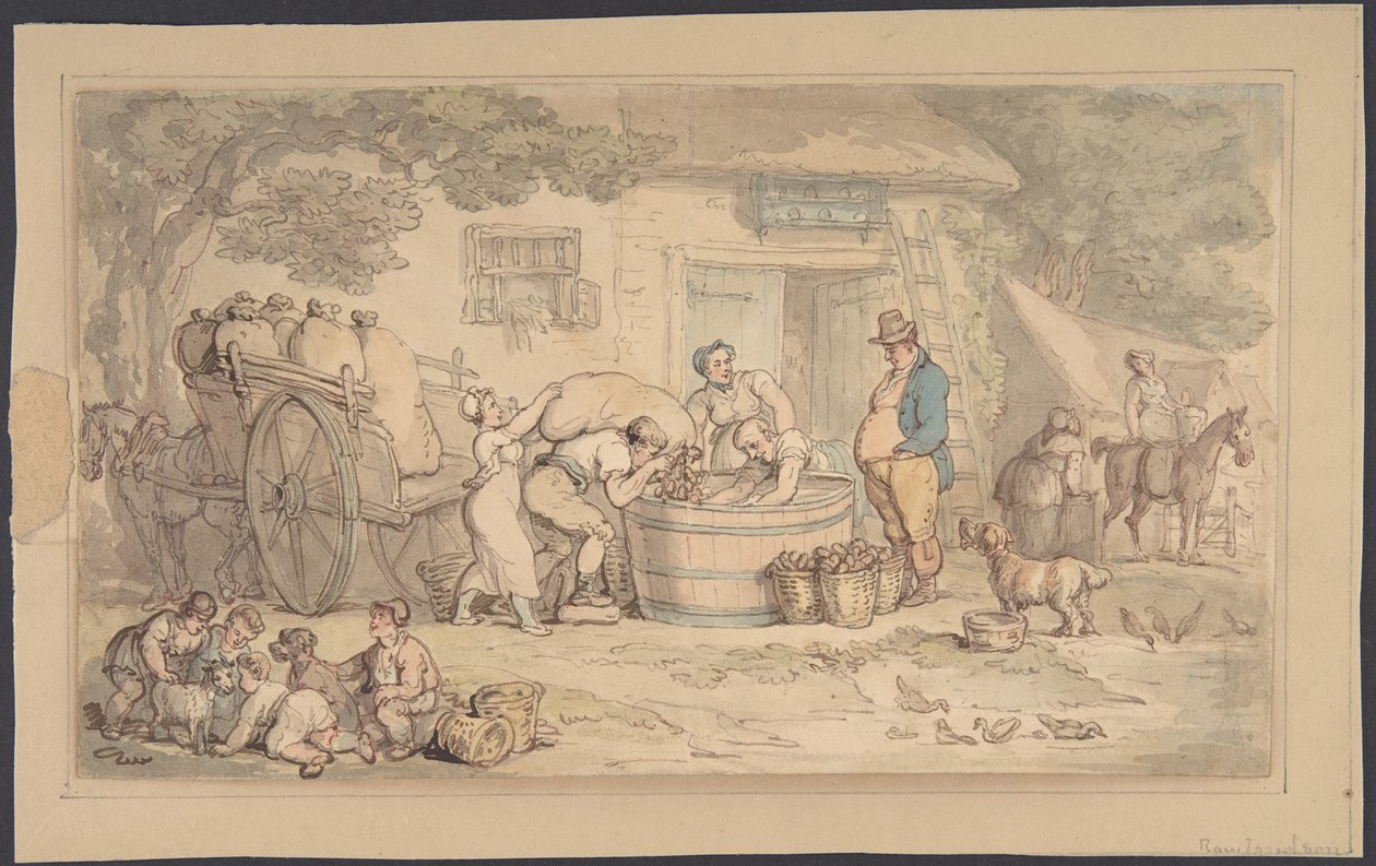 Escena agrícola de Thomas Rowlandson