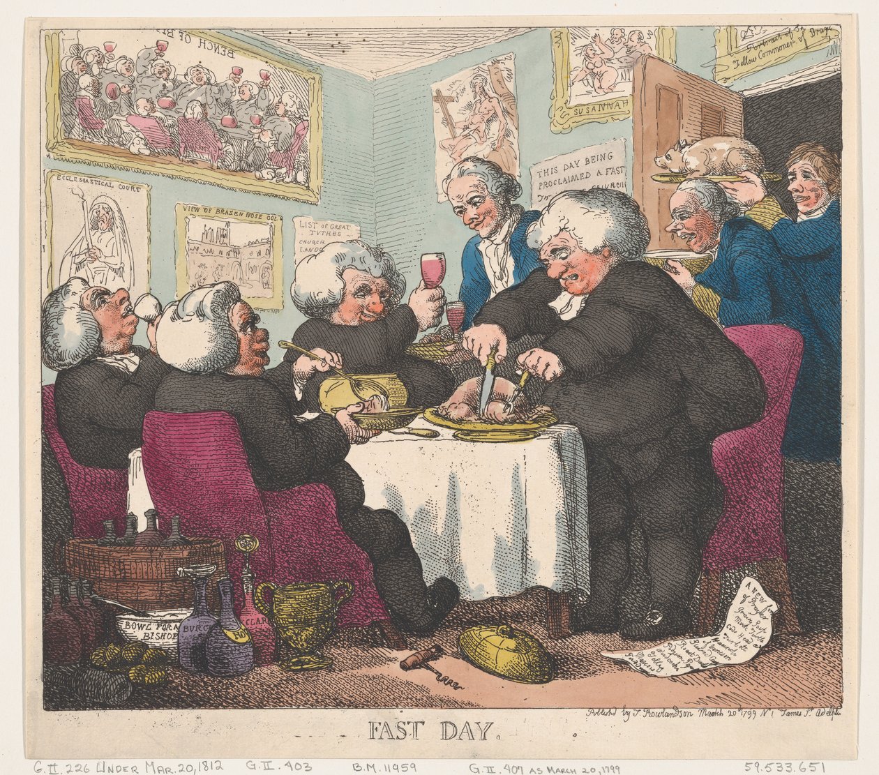 Día de ayuno, 20 de marzo de 1799 de Thomas Rowlandson