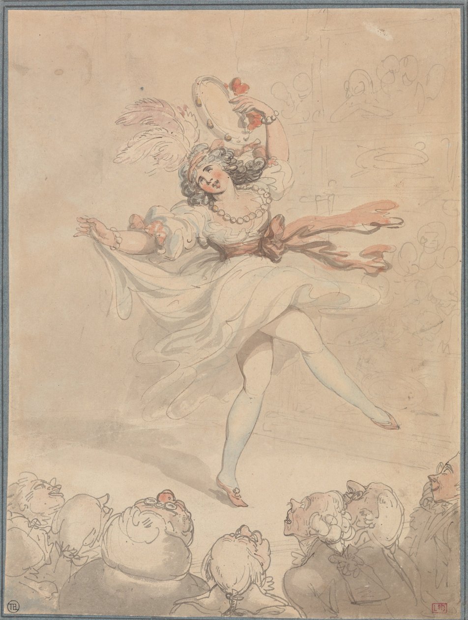 Bailarina con pandereta de Thomas Rowlandson