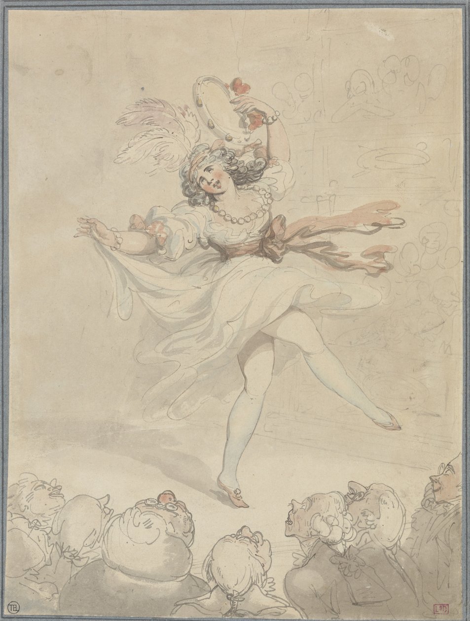 Bailarina con pandereta de Thomas Rowlandson