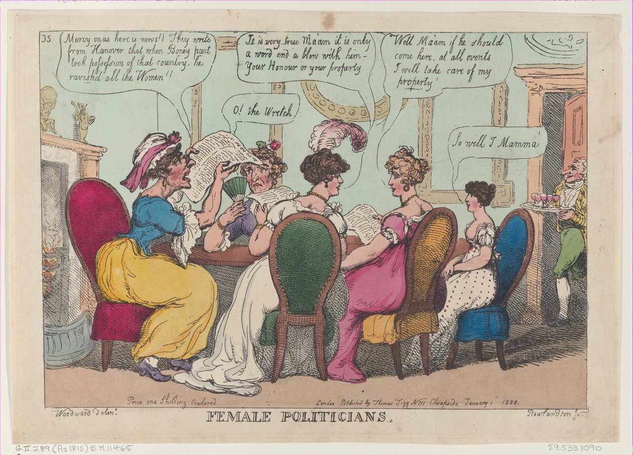 Políticas, 1 de enero de 1808 de Thomas Rowlandson