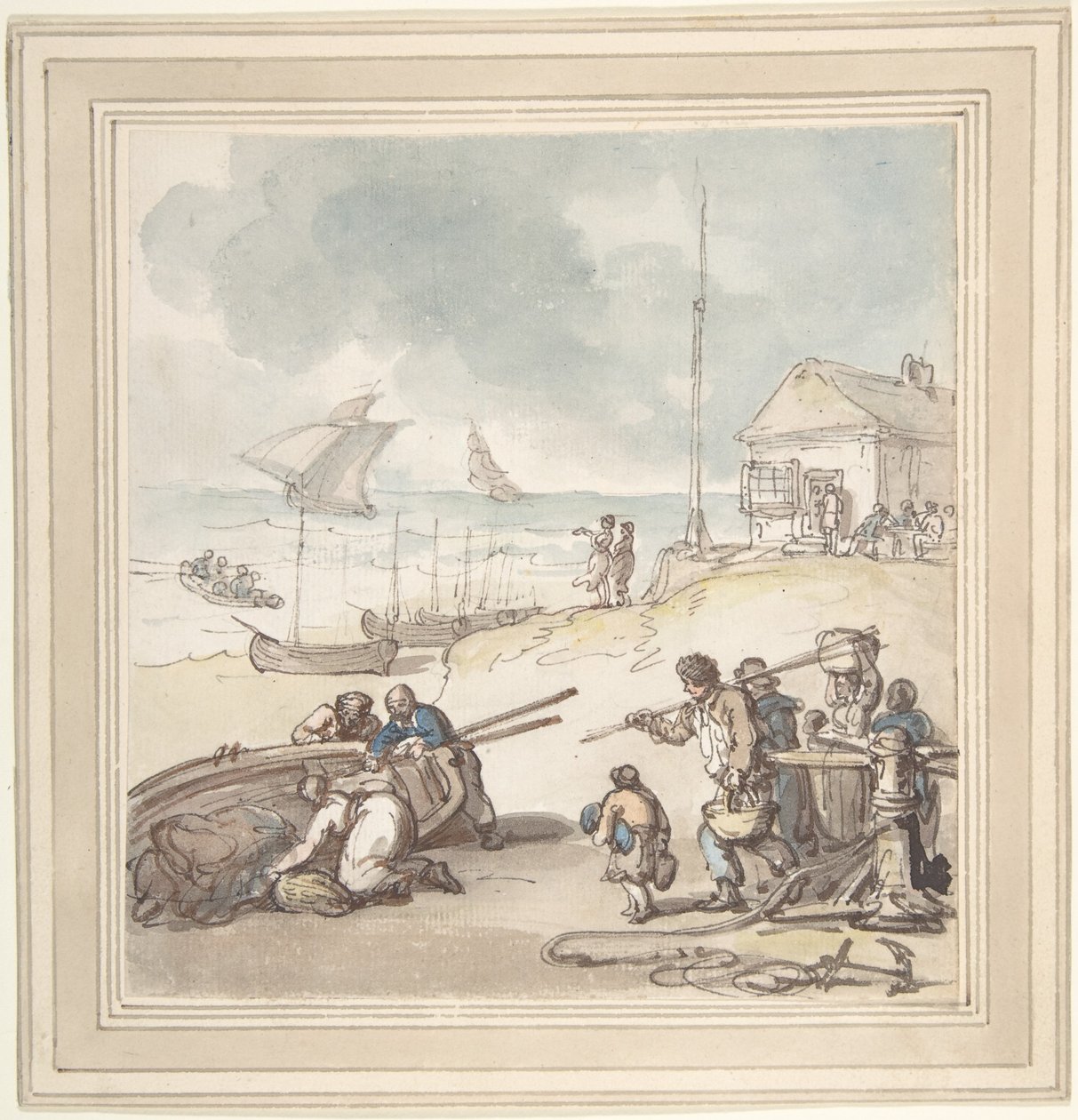 Figuras a orillas del mar de Thomas Rowlandson