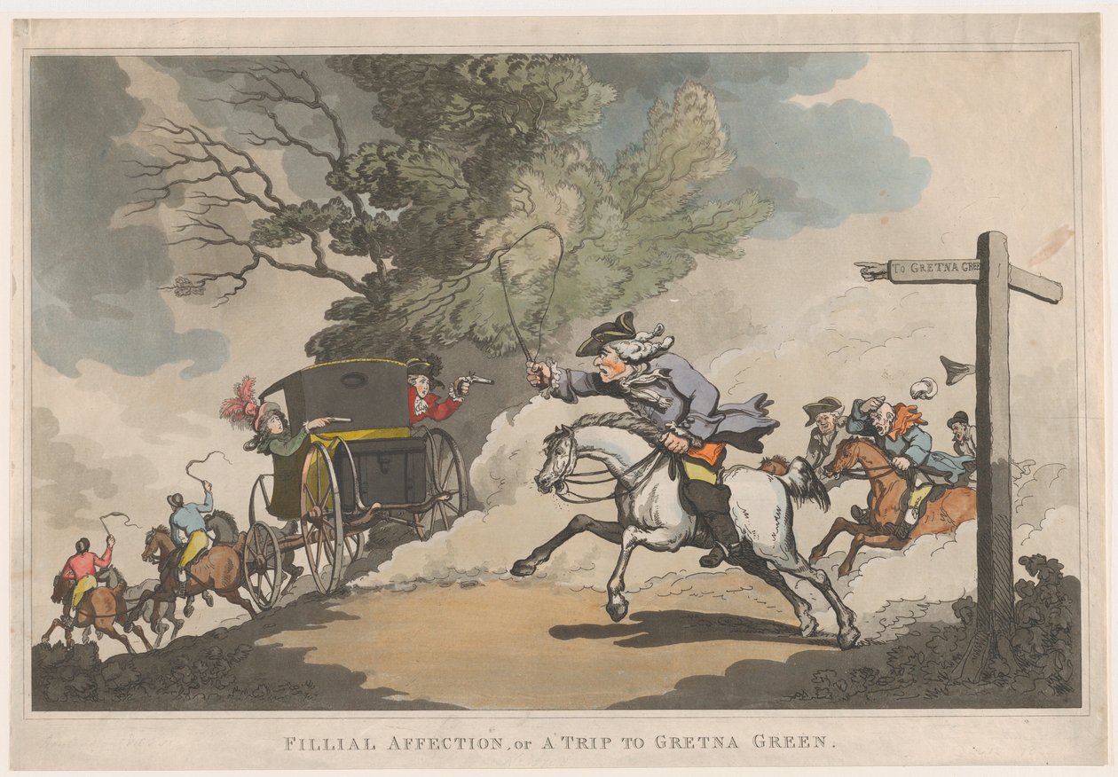 Afecto filial, o un viaje a Gretna Green, 15 de diciembre de 1785 de Thomas Rowlandson